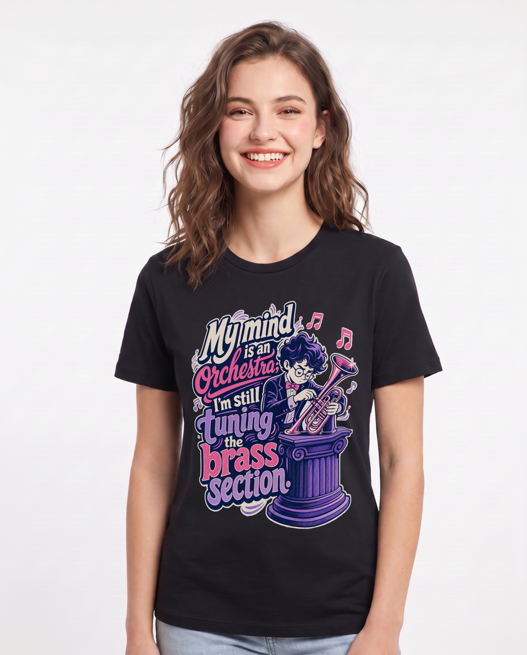 Neurodiversity Black T-Shirt for Women – Everyday Expression Graphic Tee product image 3