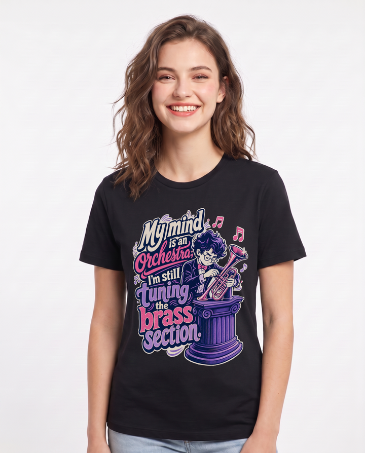 Neurodiversity Black T-Shirt for Women – Everyday Expression Graphic Tee product image 3