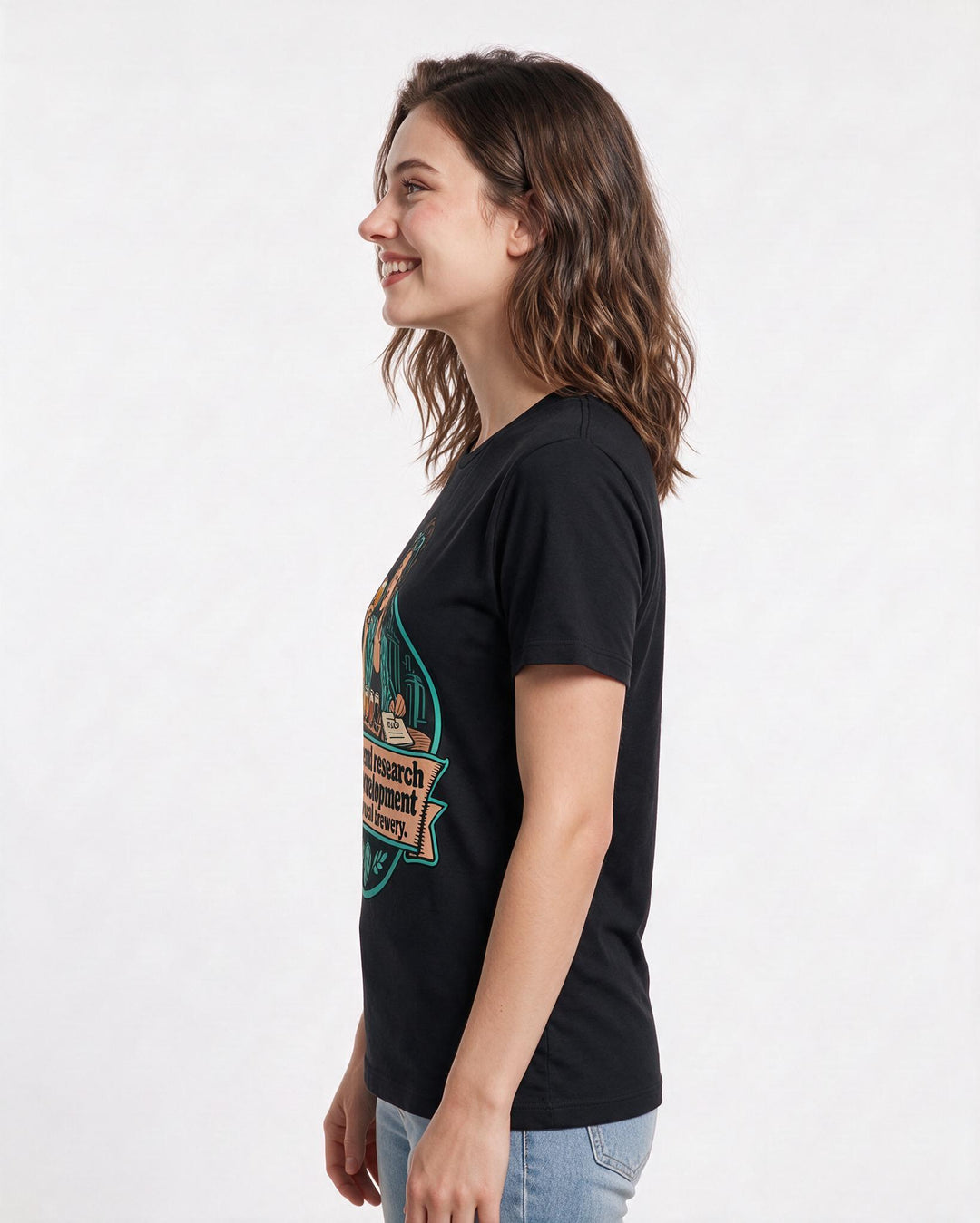 Beer Black T-Shirt for Women – Everyday Expression Graphic Tee product image 2