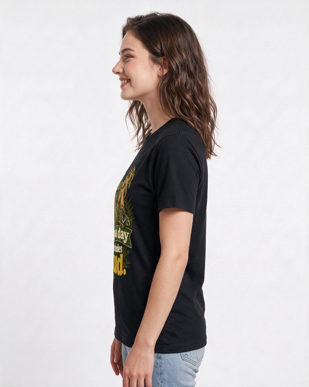 Hunting Black T-Shirt for Women – Everyday Expression Graphic Tee product image 2