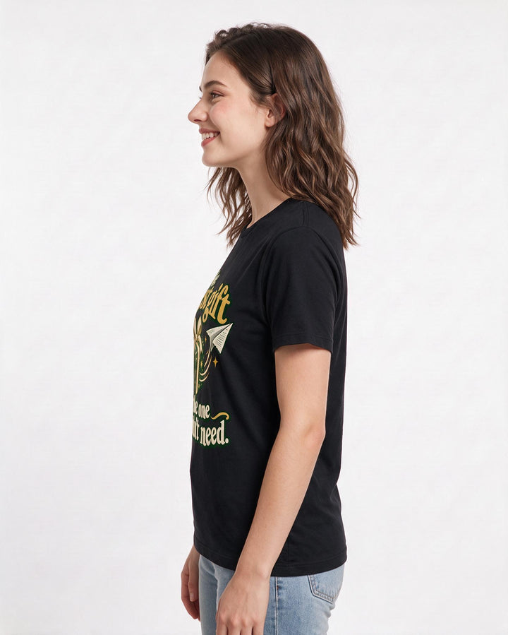 Christmas Black T-Shirt for Women – Holiday Theme Graphic Tee product image 2
