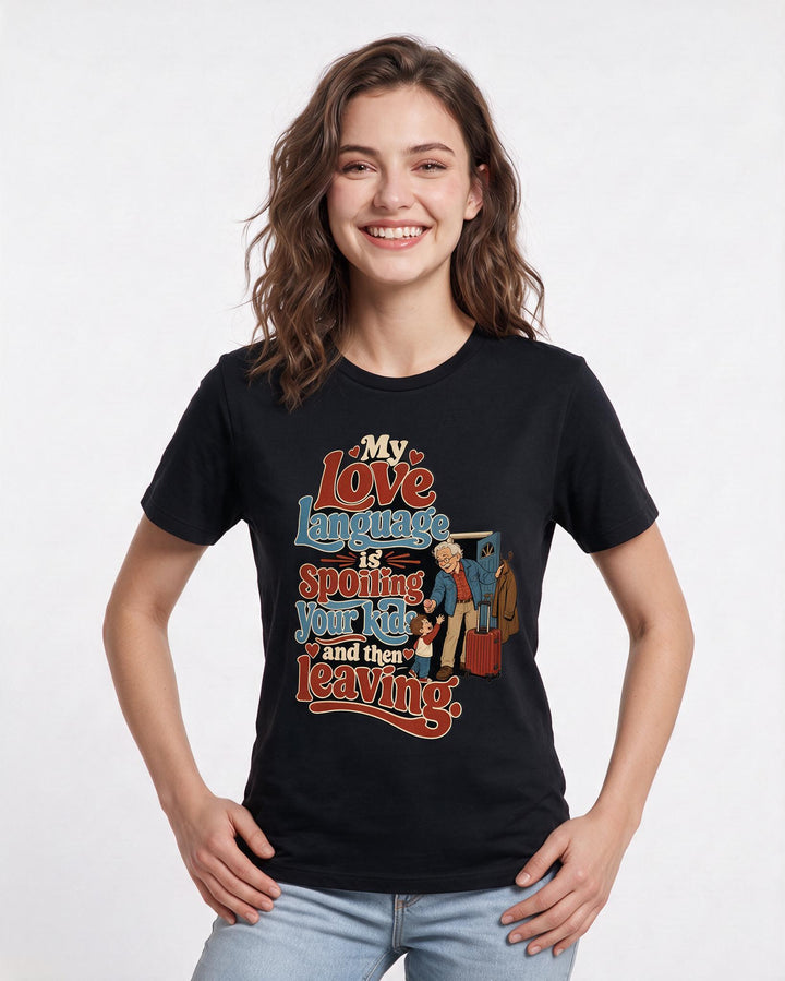 Grandparent Black T-Shirt for Women – Everyday Expression Graphic Tee product image 3
