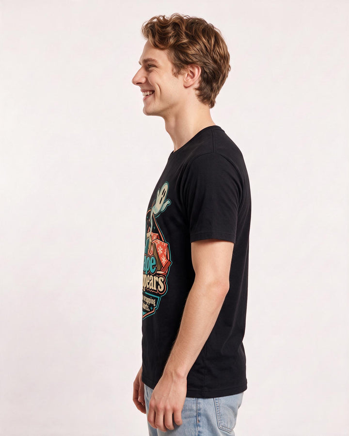 Christmas Black T-Shirt for Men – Holiday Theme Graphic Tee product image 2