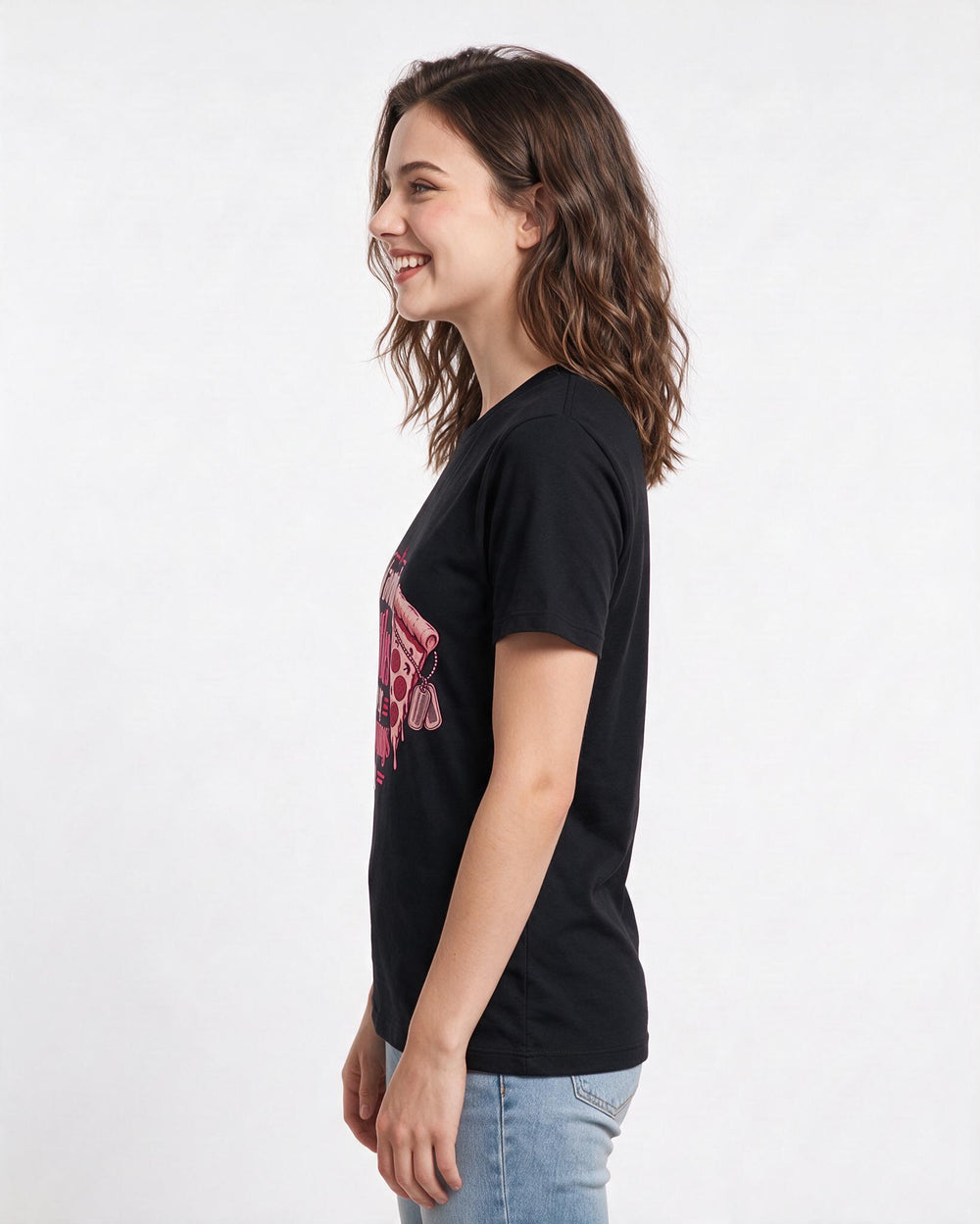 Veteran Black T-Shirt for Women – Everyday Expression Graphic Tee product image 2