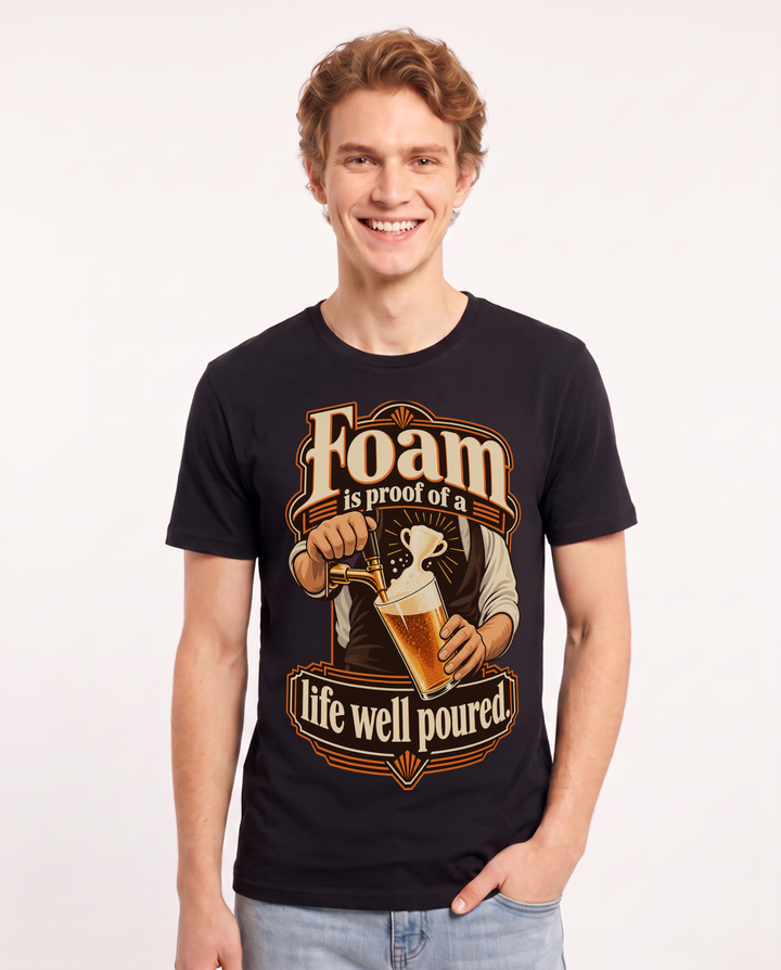 Beer Black T-Shirt for Men – Everyday Expression Graphic Tee product image 3