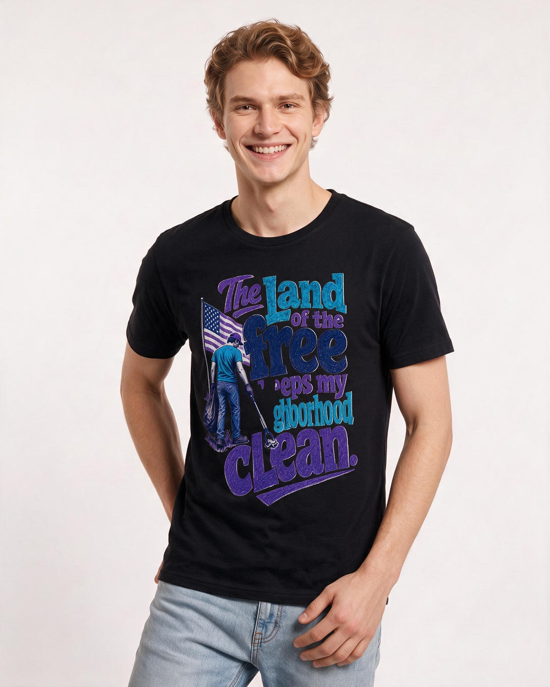Patriotic Black T-Shirt for Men – Everyday Expression Graphic Tee product image 1
