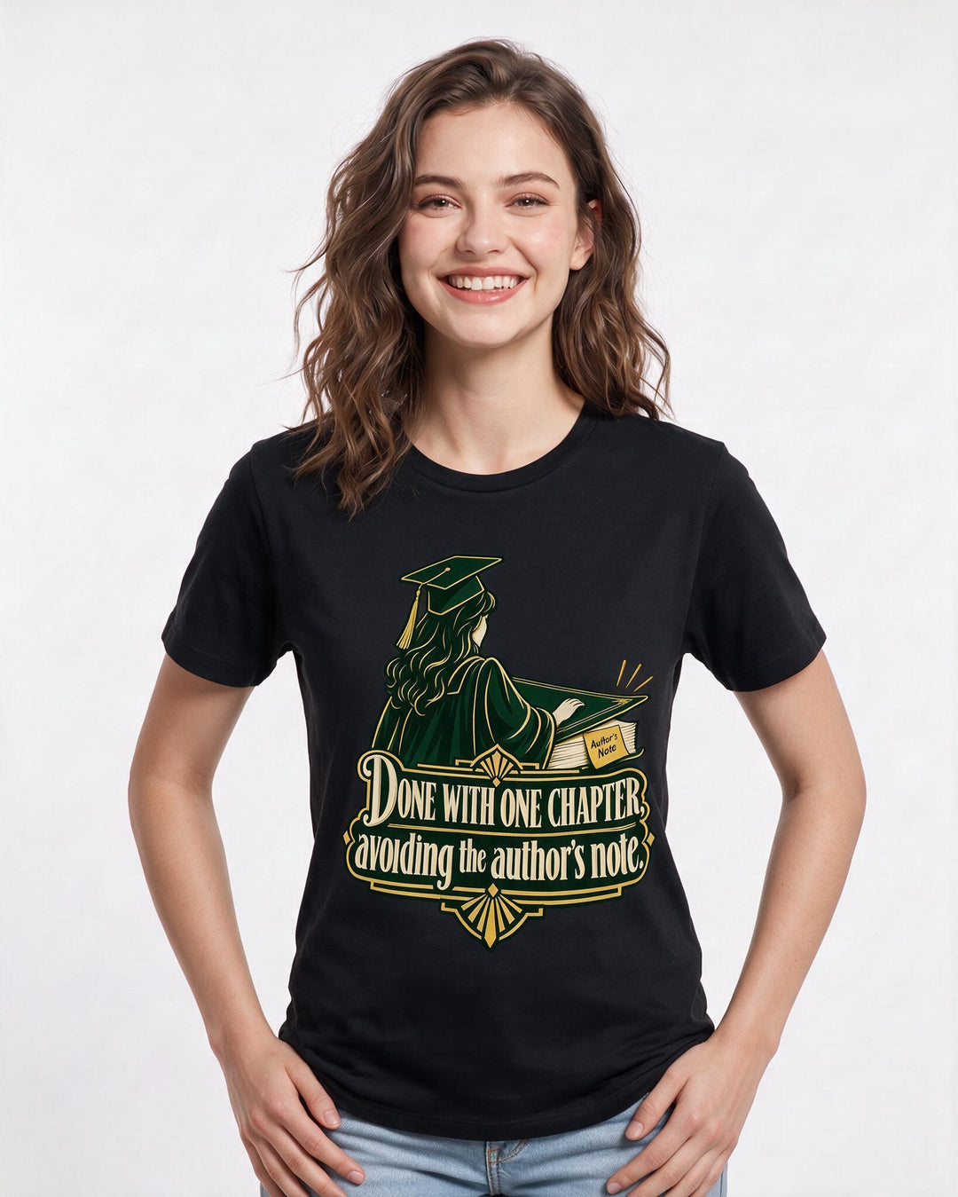 Graduation Black T-Shirt for Women – Everyday Expression Graphic Tee product image 1