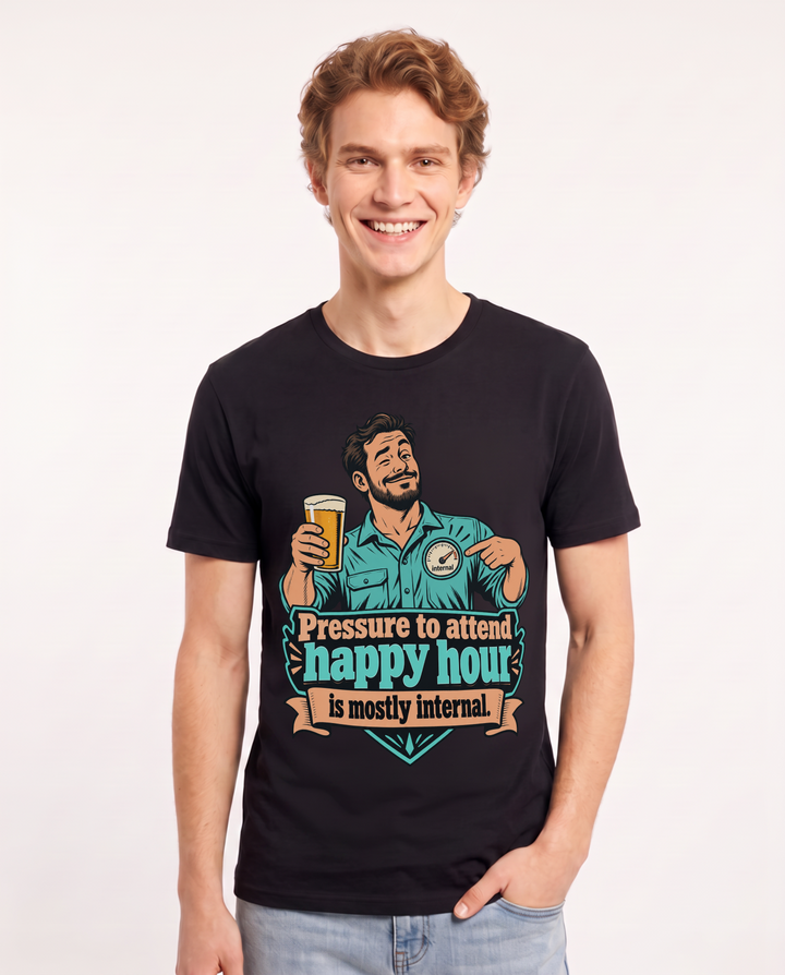Beer Black T-Shirt for Men – Everyday Expression Graphic Tee product image 3