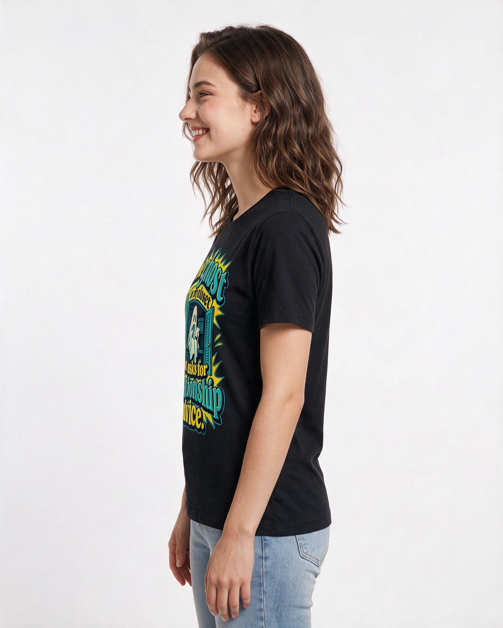 Halloween Black T-Shirt for Women – Halloween Theme Graphic Tee product image 2
