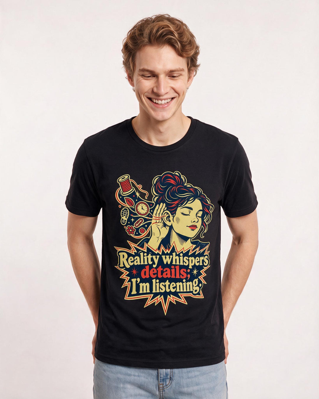 Neurodiversity Black T-Shirt for Men – Everyday Expression Graphic Tee product image 1
