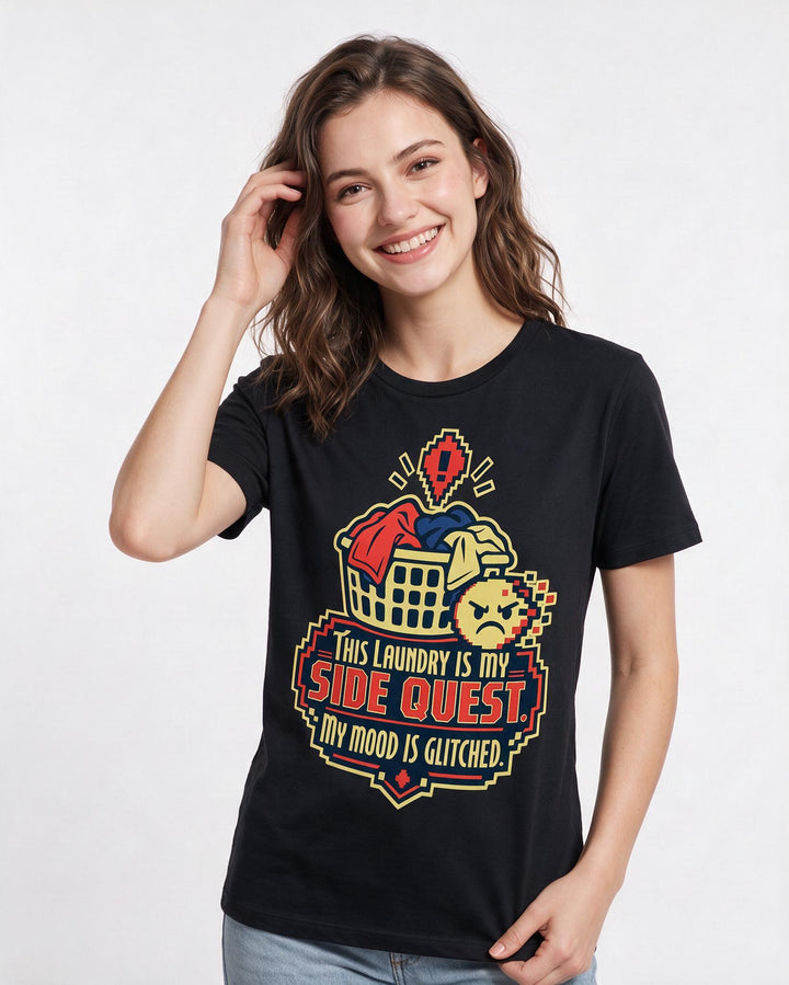 Gaming Black T-Shirt for Women – Game Night Graphic Tee product image 1