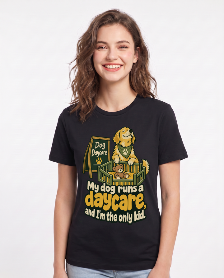 Dog Lover Black T-Shirt for Women – Everyday Expression Graphic Tee product image 3