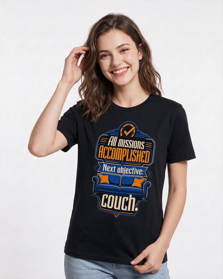 Gaming Black T-Shirt for Women – Game Night Graphic Tee product image 1