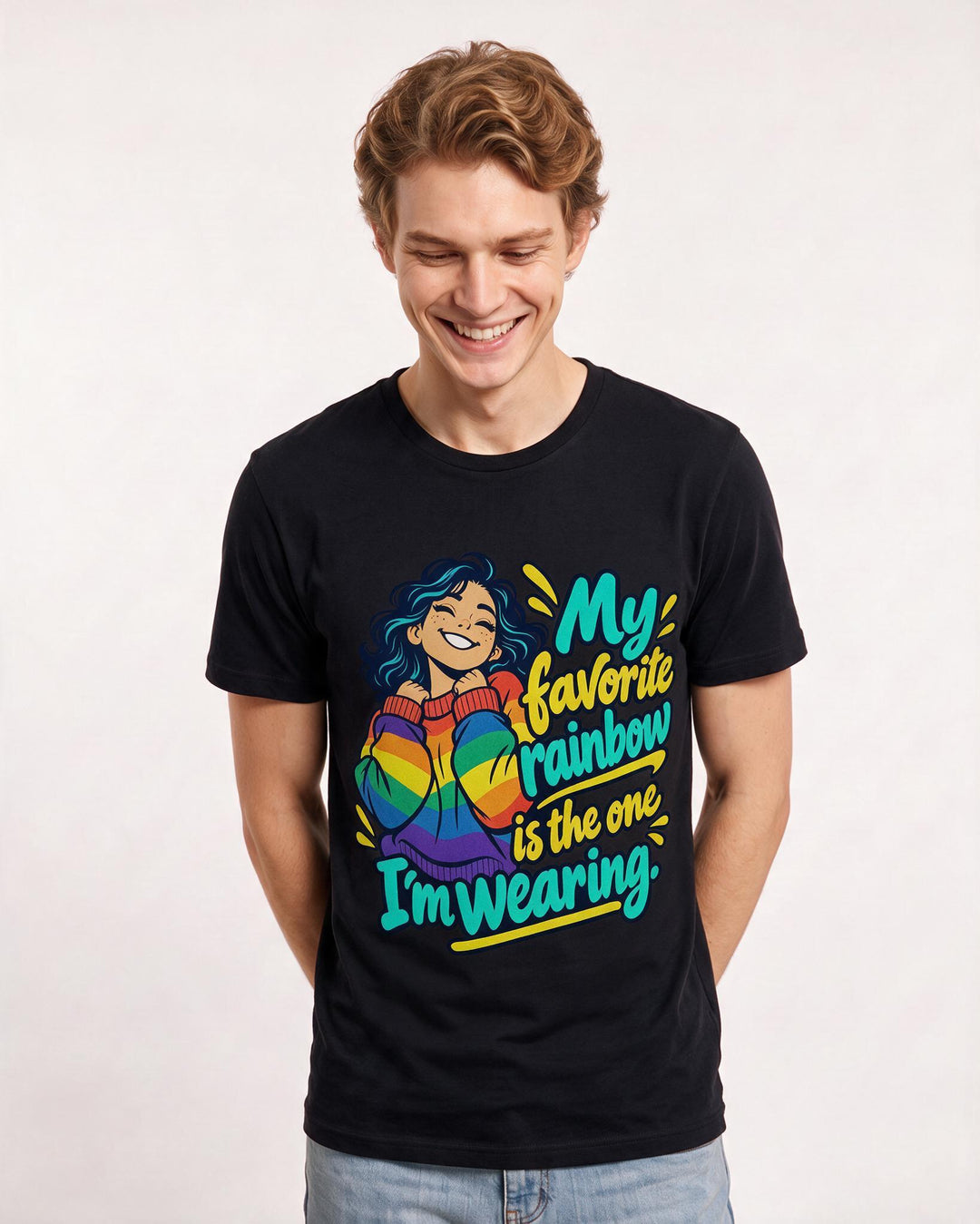 Pride Black T-Shirt for Men – Everyday Expression Graphic Tee product image 1