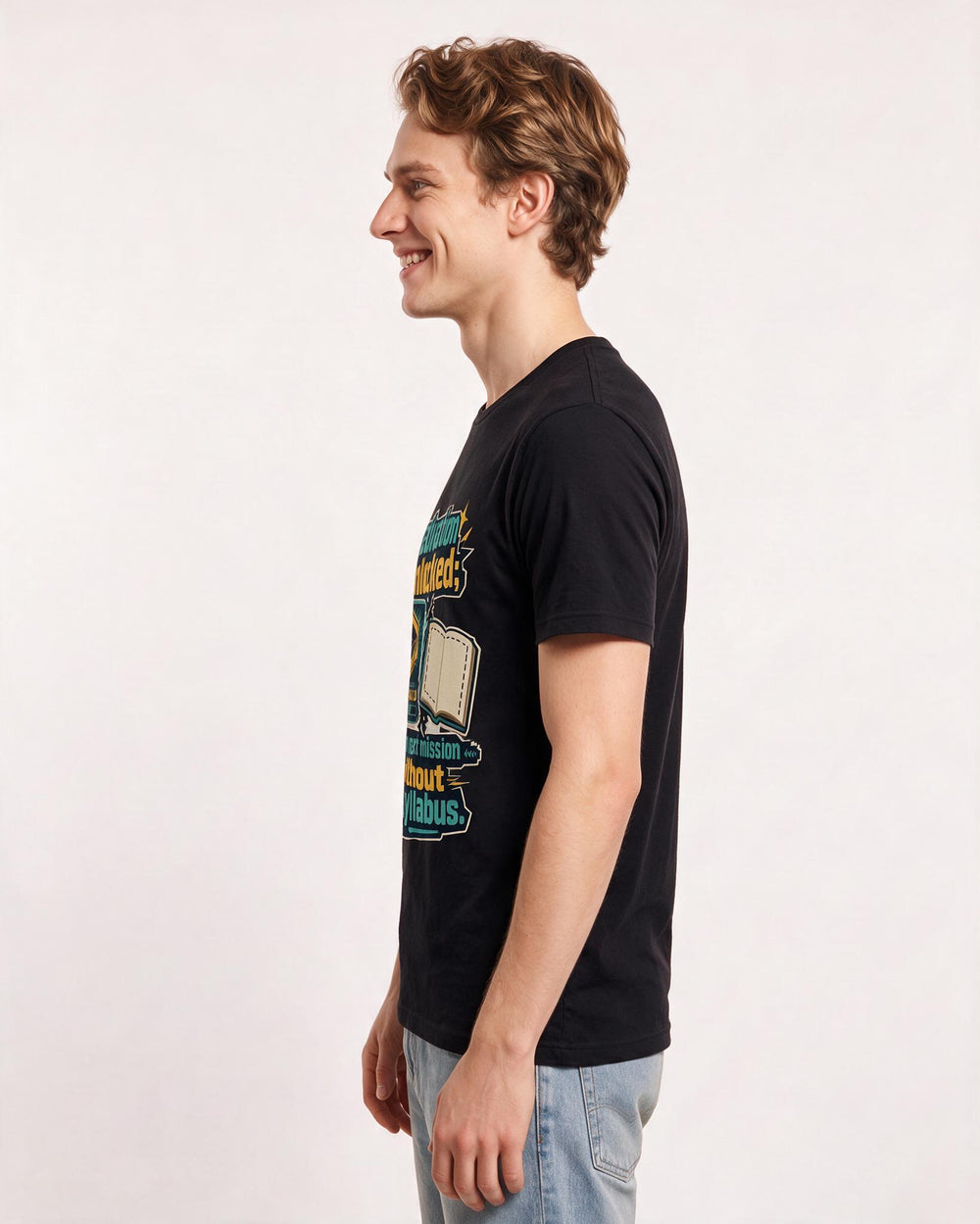Graduation Black T-Shirt for Men – Everyday Expression Graphic Tee product image 2