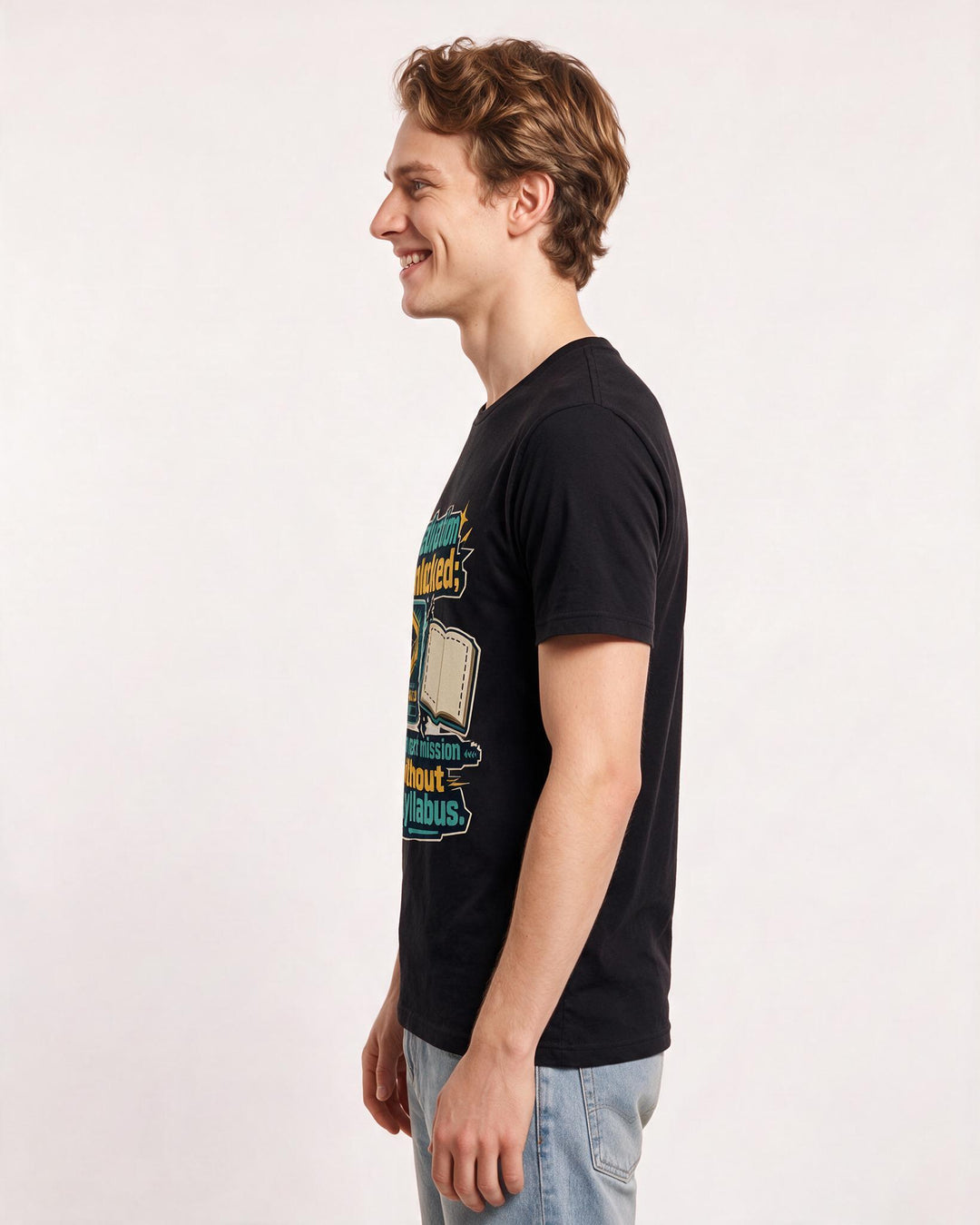 Graduation Black T-Shirt for Men – Everyday Expression Graphic Tee product image 2