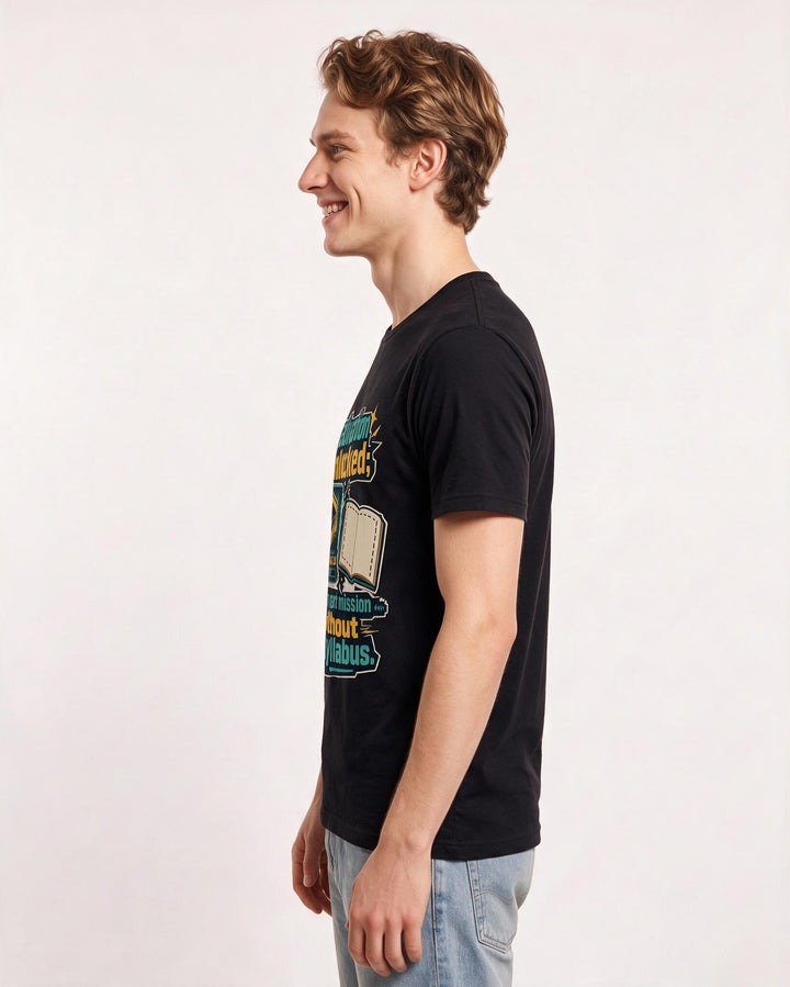 Graduation Black T-Shirt for Men – Everyday Expression Graphic Tee product image 2