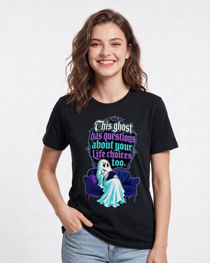 Halloween Black T-Shirt for Women – Halloween Theme Graphic Tee product image 1