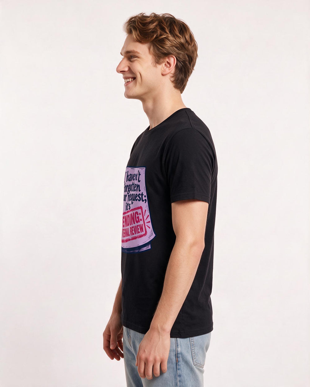 Meme Black T-Shirt for Men – Everyday Expression Graphic Tee product image 2