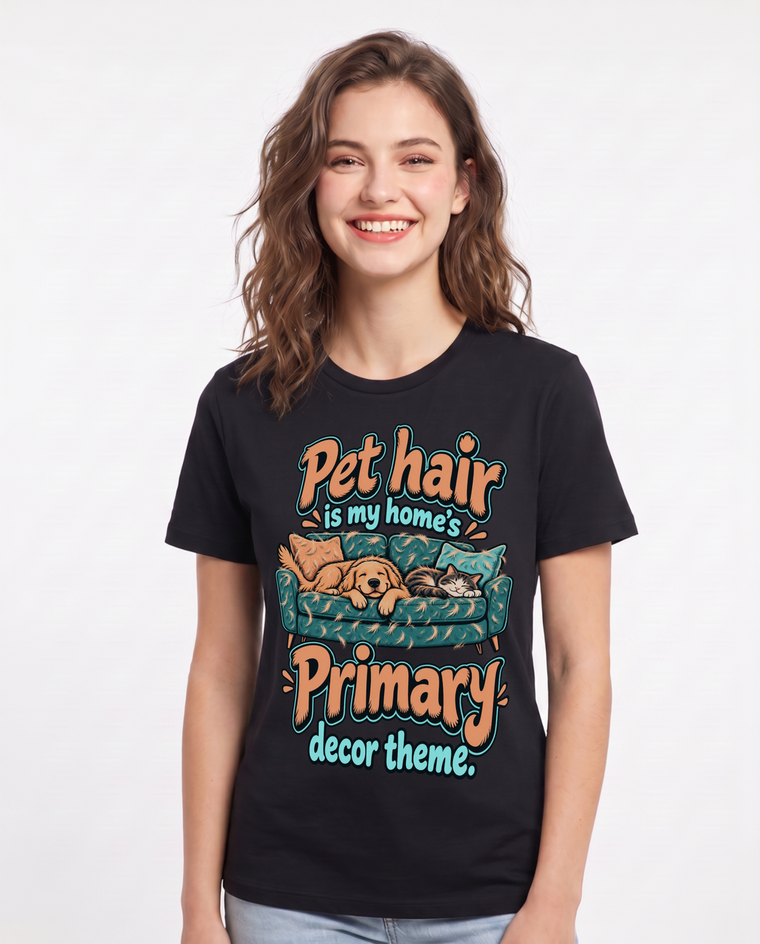 Cat Lover Black T-Shirt for Women – Everyday Expression Graphic Tee product image 3