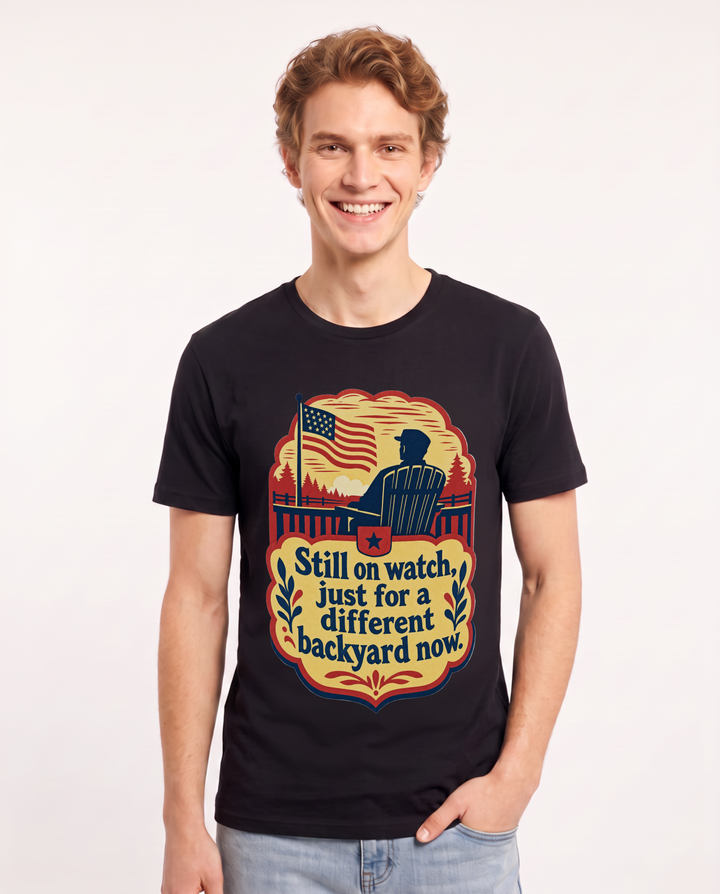 Graphic Men's Black T-Shirt - Still on watch, just for a different product image 1