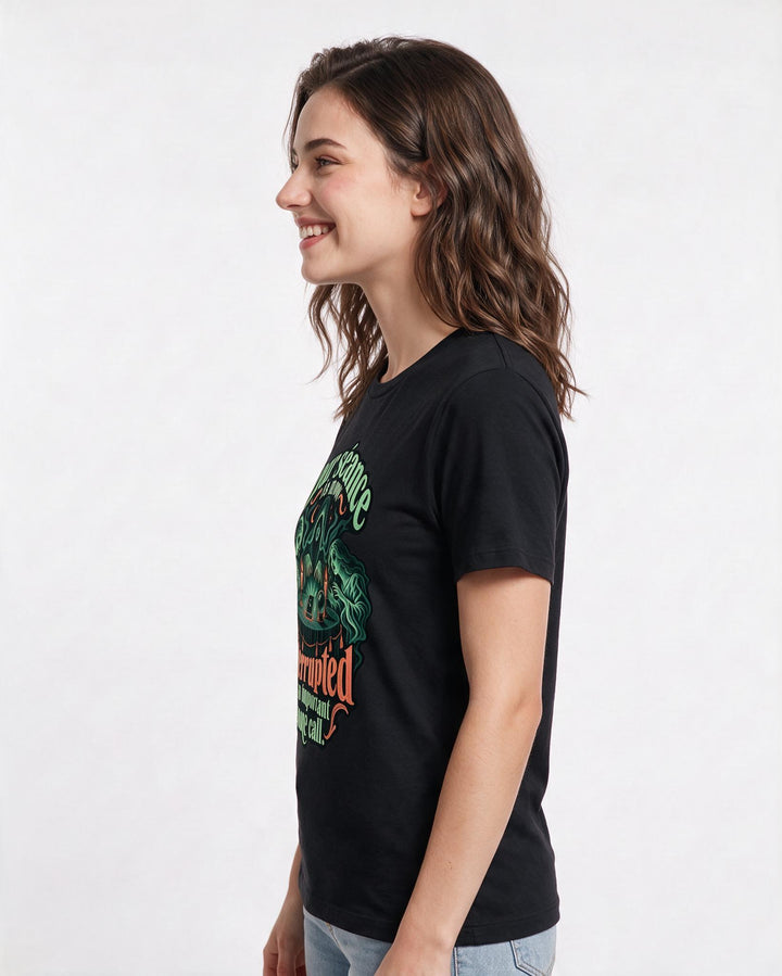 Halloween Black T-Shirt for Women – Halloween Theme Graphic Tee product image 2