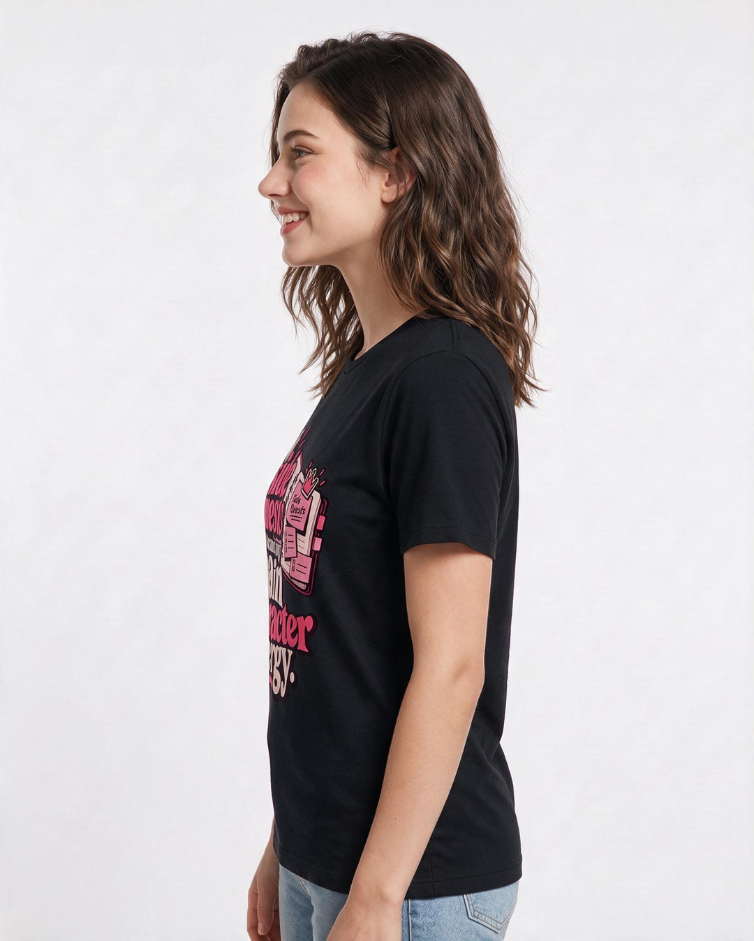 Gaming Black T-Shirt for Women – Game Night Graphic Tee product image 2