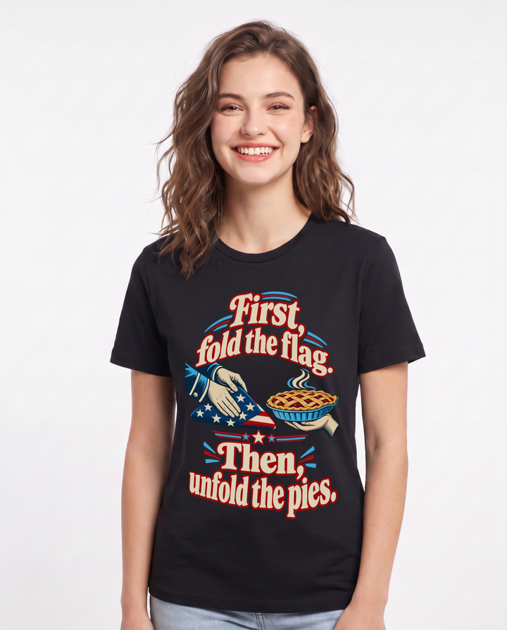 Patriotic Black T-Shirt for Women – Everyday Expression Graphic Tee product image 3