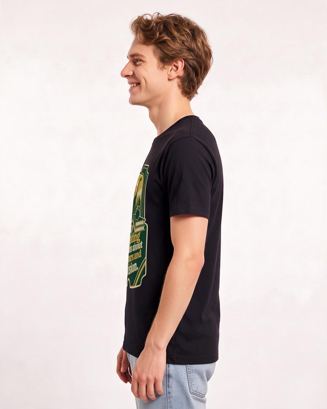 Teacher Gift Men's Black T-Shirt - Expertly navigating questions about product image 2