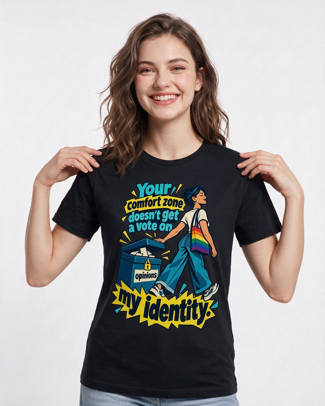 Pride Black T-Shirt for Women – Everyday Expression Graphic Tee product image 1