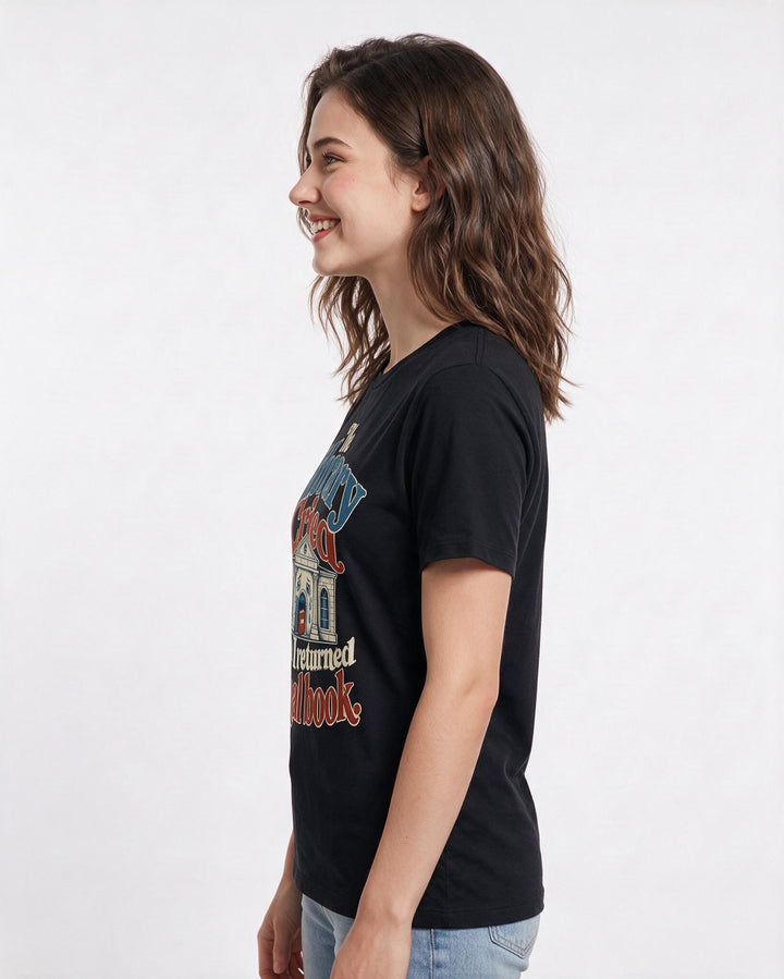 Graduation Black T-Shirt for Women – Everyday Expression Graphic Tee product image 2