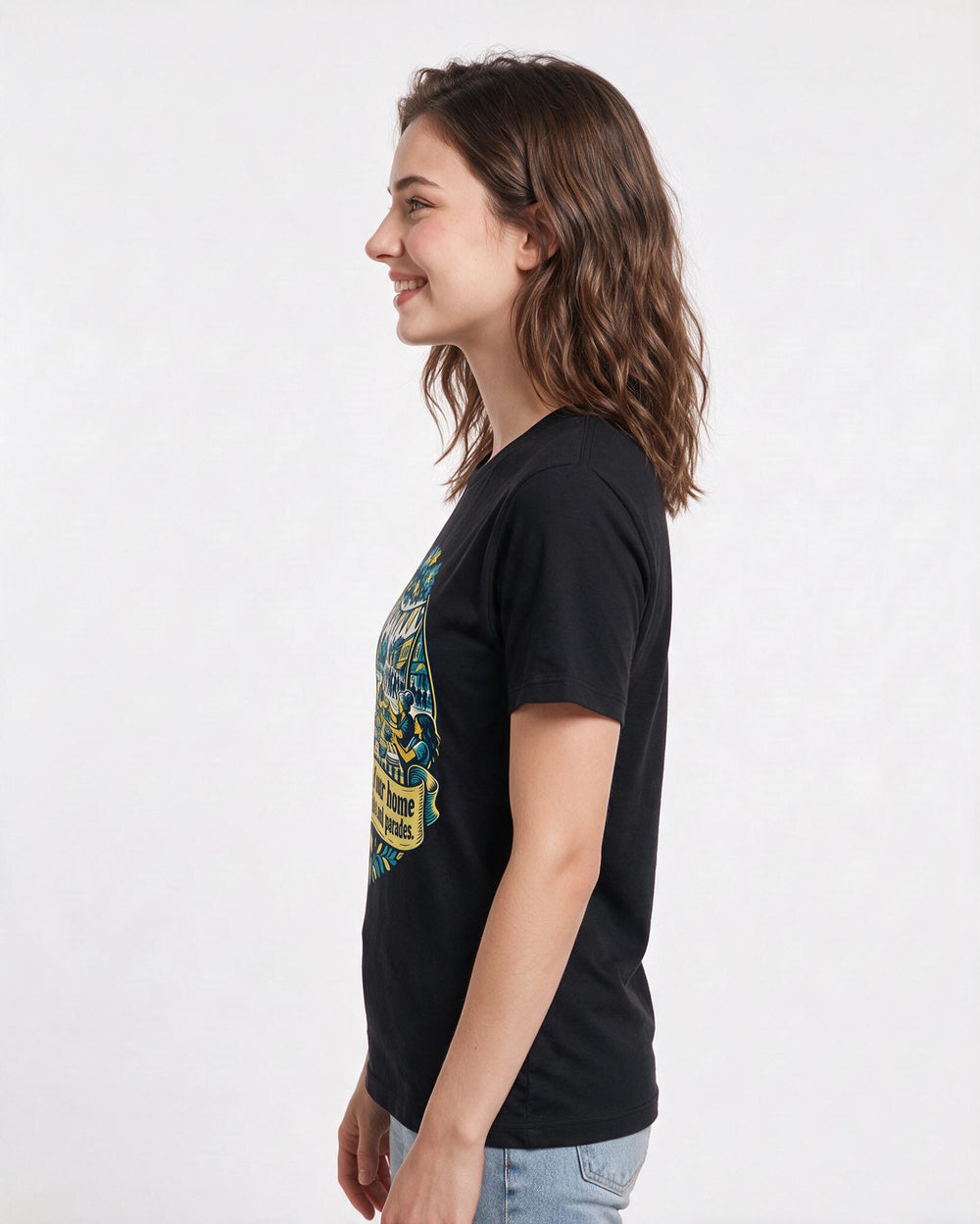 Patriotic Black T-Shirt for Women – Everyday Expression Graphic Tee product image 2
