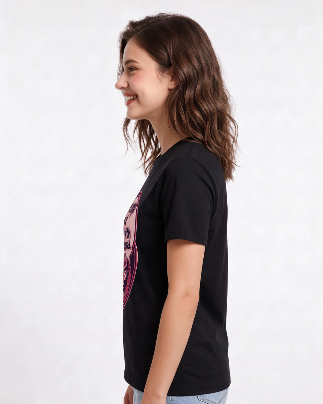 Hunting Women's Black T-Shirt - Deer camp is just therapy with more product image 2