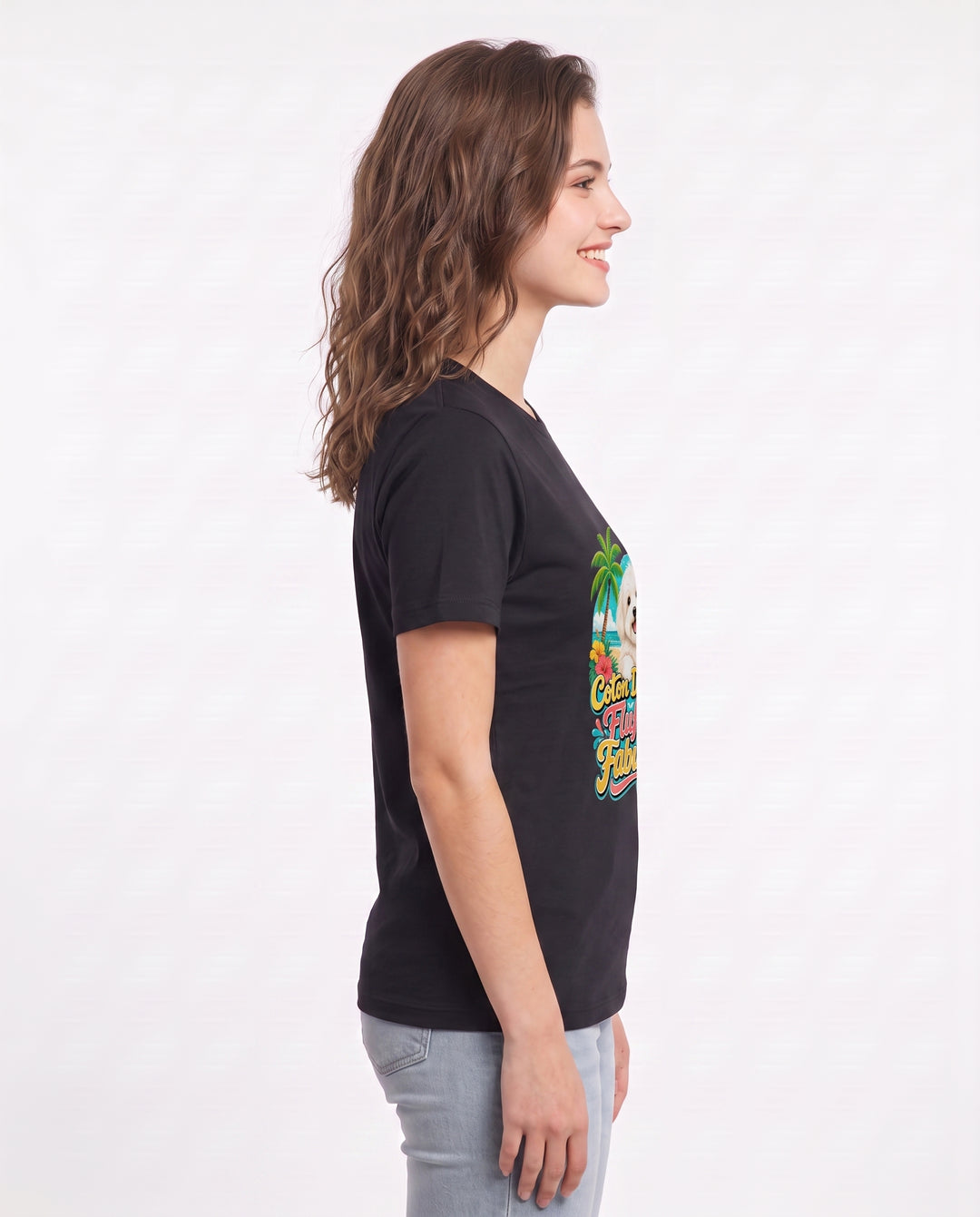 Coton De Tulear: Fluffy & Fabulous Women's Black T-Shirt product image 3