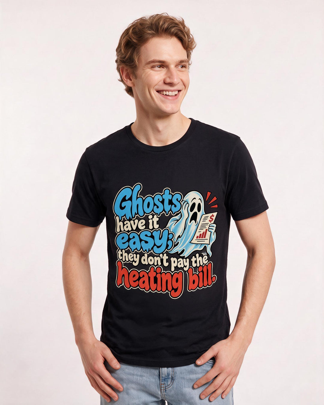 Halloween Black T-Shirt for Men – Halloween Theme Graphic Tee product image 1