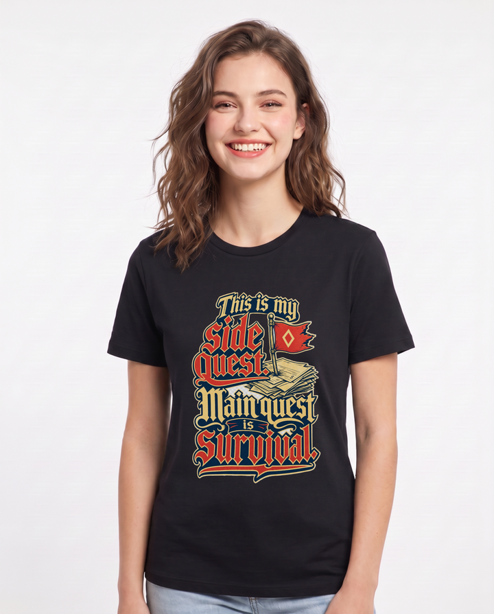 Gaming Black T-Shirt for Women – Game Night Graphic Tee product image 3