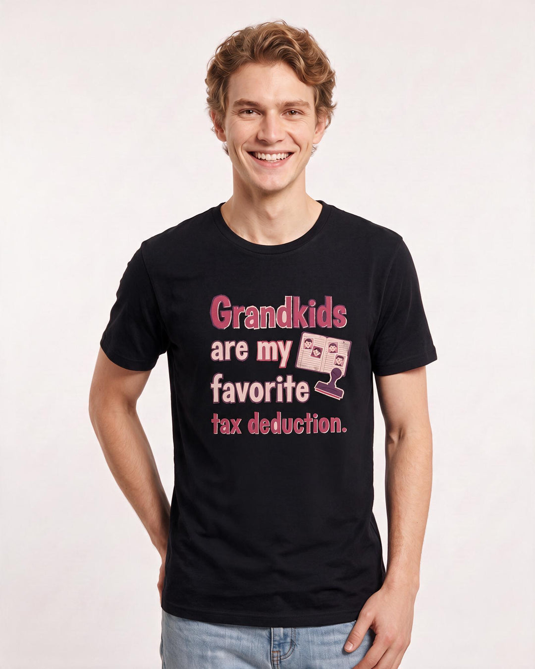 Grandparent Black T-Shirt for Men – Everyday Expression Graphic Tee product image 3