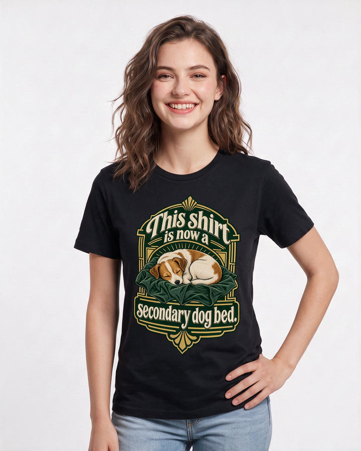Dog Lover Black T-Shirt for Women – Everyday Expression Graphic Tee product image 1