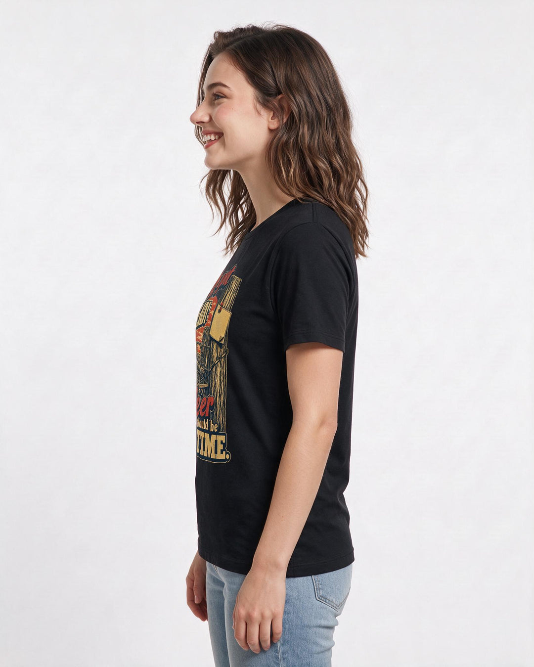Hunting Black T-Shirt for Women – Everyday Expression Graphic Tee product image 2