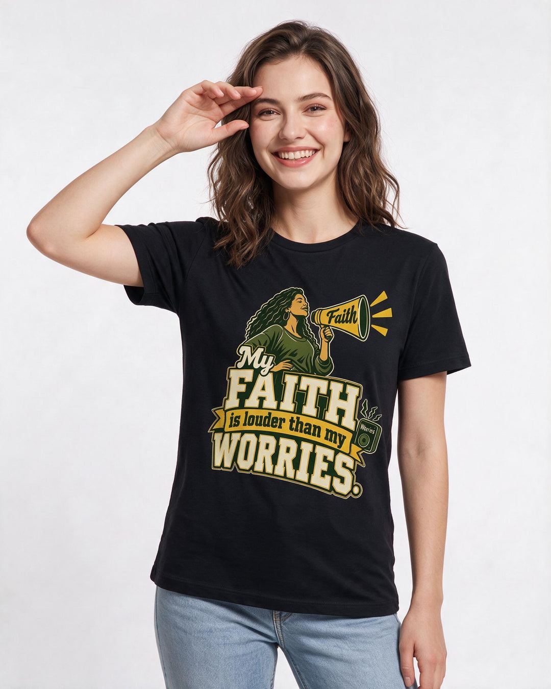 Christian Faith Black T-Shirt for Women – Everyday Expression Graphic Tee product image 1