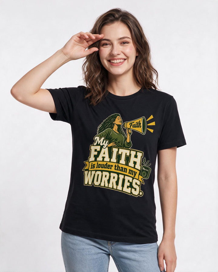 Christian Faith Black T-Shirt for Women – Everyday Expression Graphic Tee product image 1
