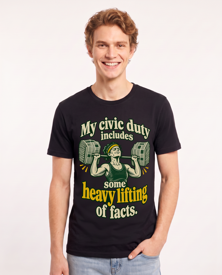 Political Statement Black T-Shirt for Men – Everyday Expression Graphic Tee product image 3