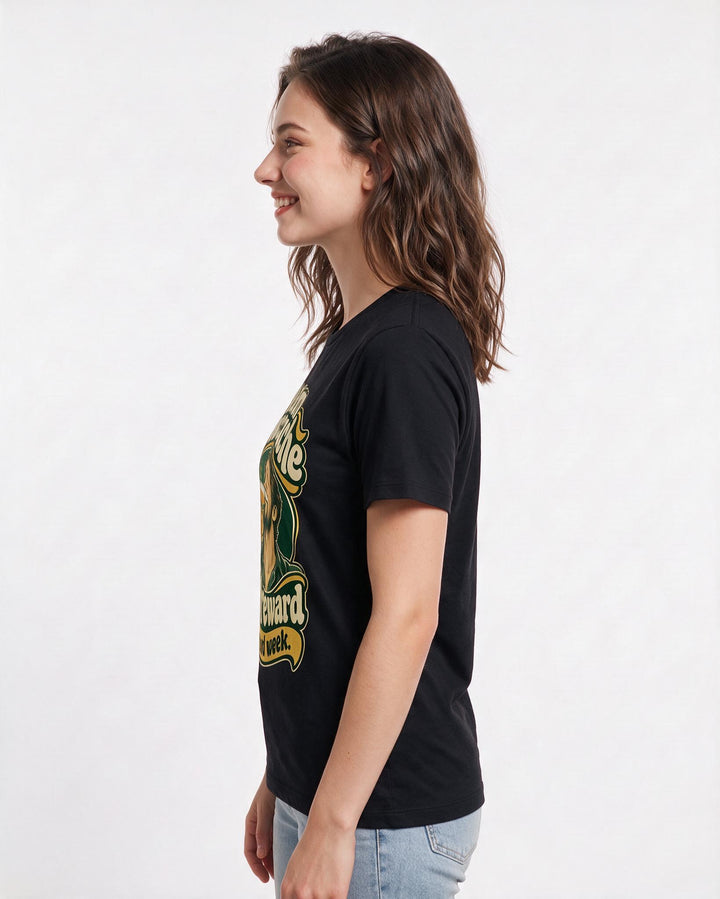 Beer Black T-Shirt for Women – Everyday Expression Graphic Tee product image 2