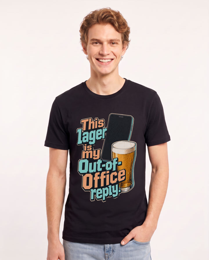 Beer Black T-Shirt for Men – Everyday Expression Graphic Tee product image 3