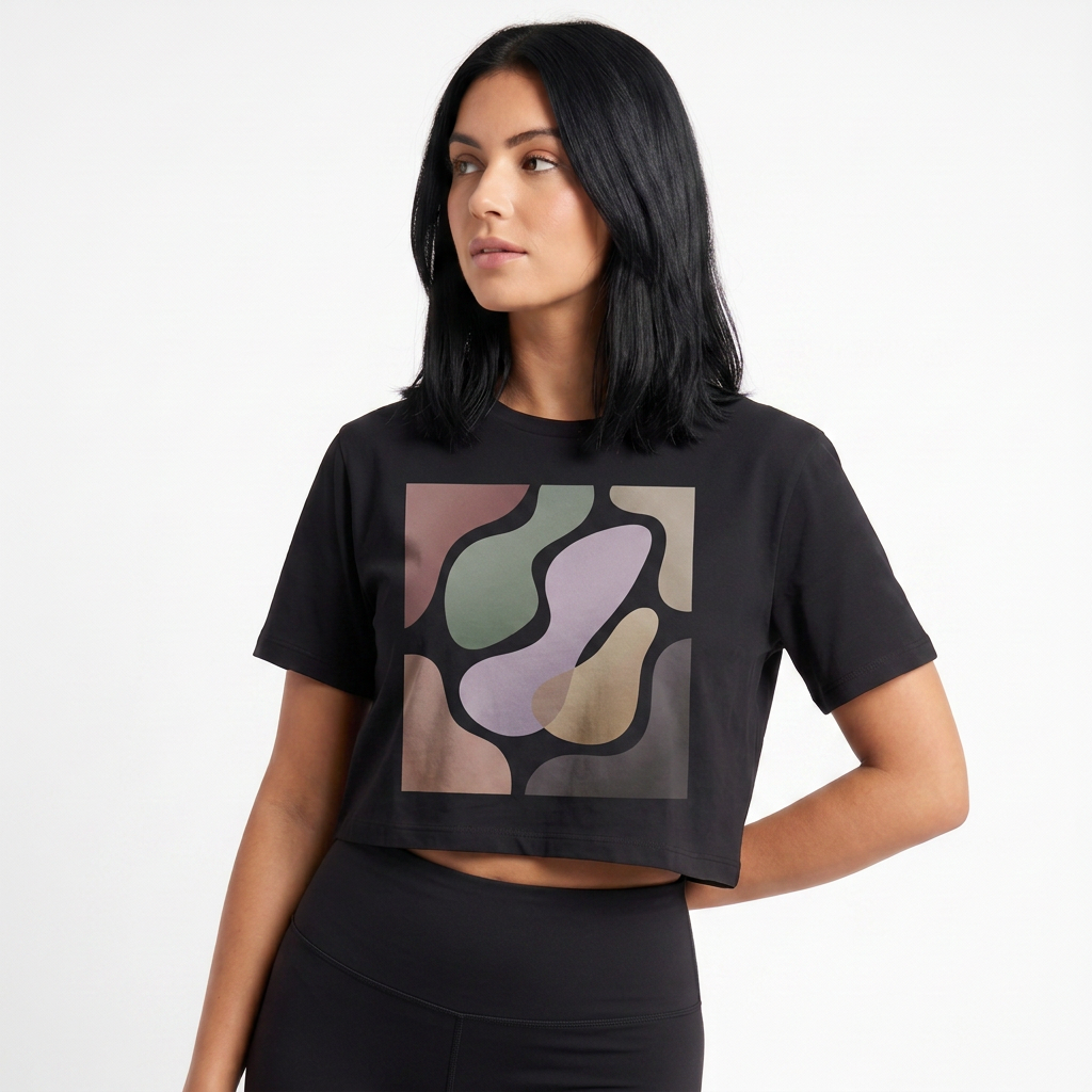 Casual Comfort Crop Top mockup 1