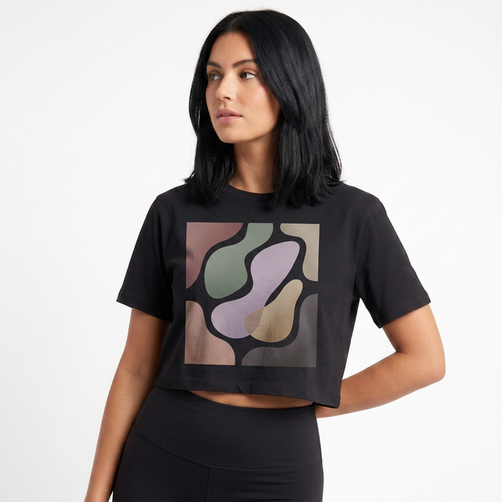Casual Comfort Crop Top mockup 1