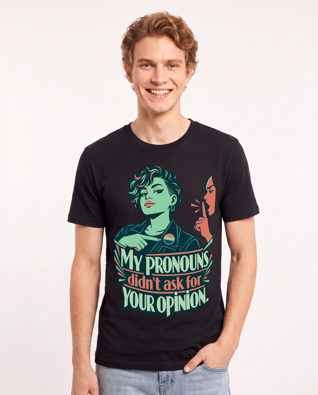 Pride Black T-Shirt for Men – Everyday Expression Graphic Tee product image 3