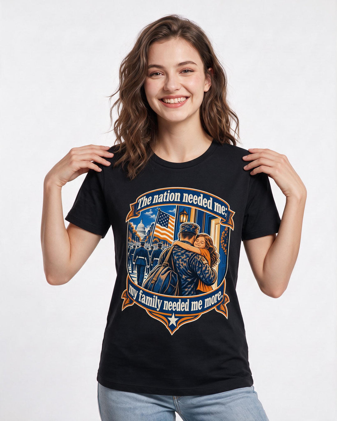 Veteran Black T-Shirt for Women – Everyday Expression Graphic Tee product image 1