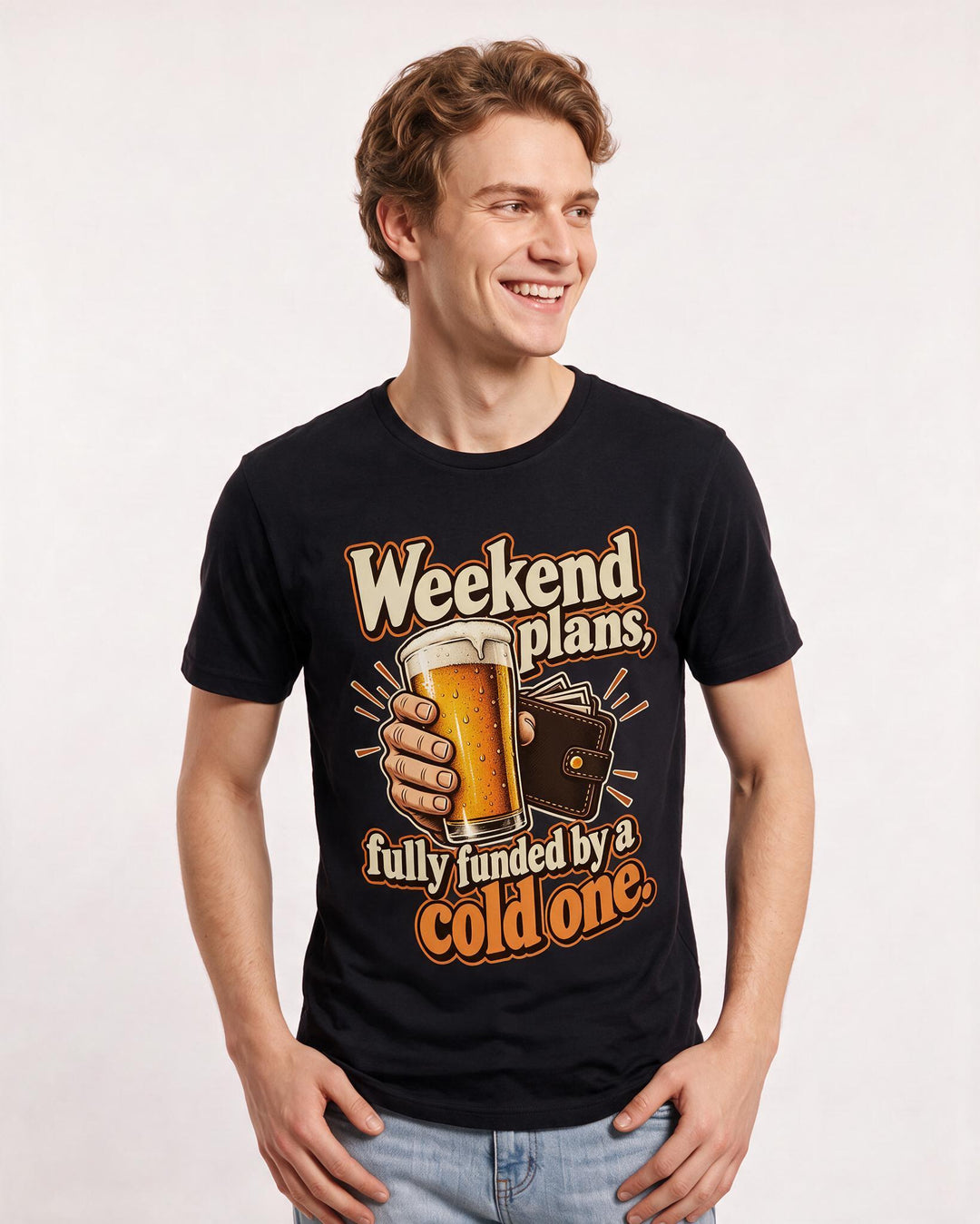 Beer Black T-Shirt for Men – Everyday Expression Graphic Tee product image 1