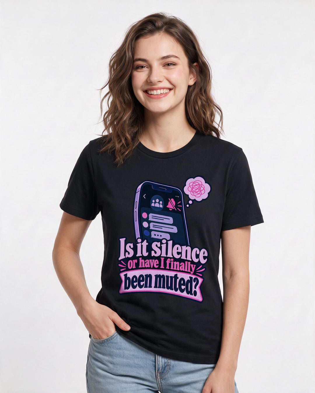 Meme Black T-Shirt for Women – Everyday Expression Graphic Tee product image 1